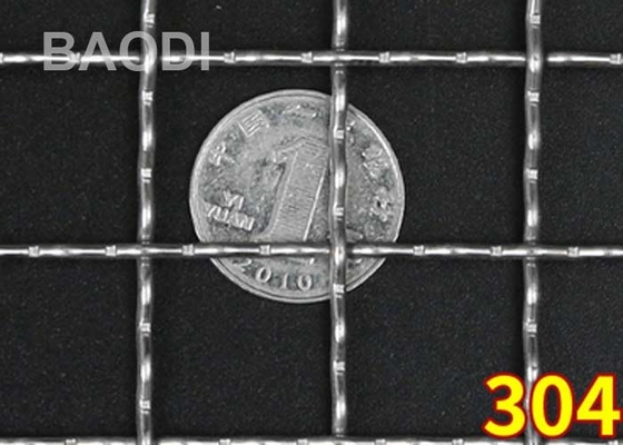 Saurer quadratisches Loch-quetschverbundener Antidraht Mesh Decorative Woven Aluminum