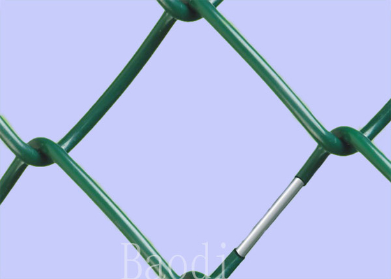 PVC beschichtete Kettenglied-Zaun-Gewebe-Schirm mit runder Posten-/Unternehmen-Struktur