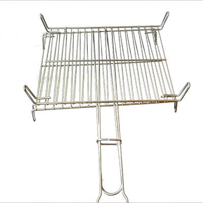 Robuste und rauchige Geschmacksverbesserung Schwergewichtes Outdoor-BBQ-Drahtträger mit rechteckiger Platte Breite 15-65cm