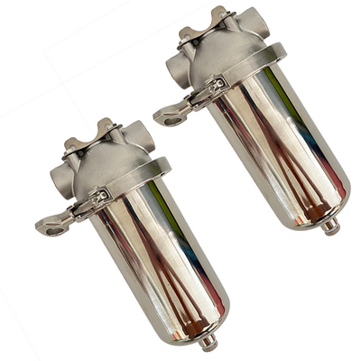 Filtergehäuse für Edelstahlpatrone zur Wasserbehandlung 5" / 10" / 20" / 30" Länge und Vorfiltrationsfunktion