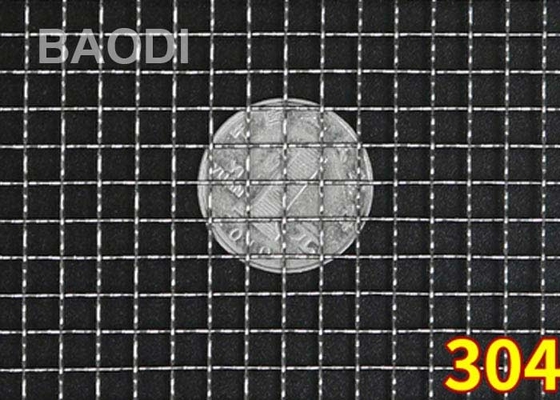 Quadrat-Löcher 18 Zoll gesponnener quetschverbundener Draht Mesh Stainless Steel Rolls