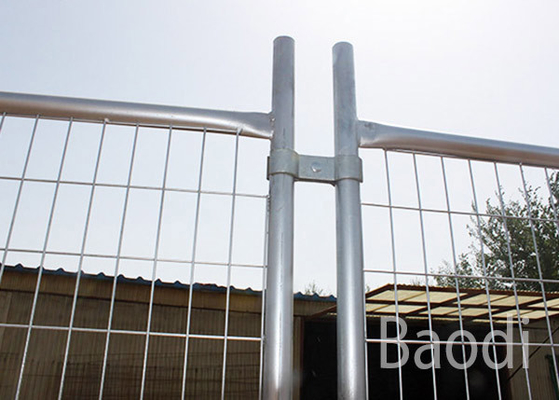Runder Posten geschweißtes vorübergehender Maschen-Zaun-kohlenstoffarmes Eisen-Draht-Material mit Füßen