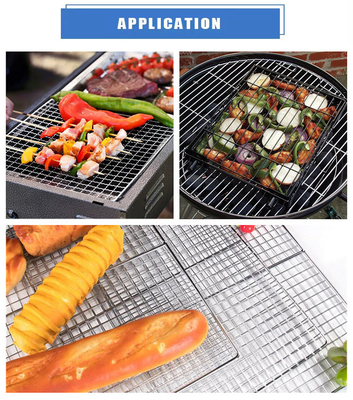 260 / 300mm Länge Grilldrahtmaschen und BBQ-Mesh Kochwerkzeuge mit Edelstahl-Grillgittern