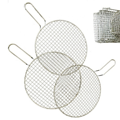 Außenkohle Grills Vielseitiges Kochnetz Langlebiges Edelstahl Grillnetz Kompatibel mit runden oder rechteckigen Grills