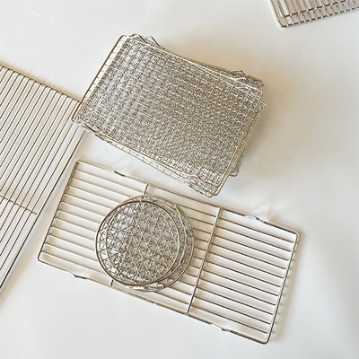 Nicht klebriges tragbares BBQ-Drahtnetz für Hühnerbraten Metallmaterial