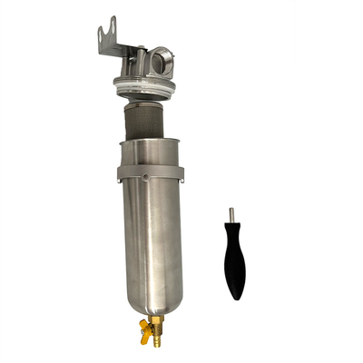 Dauerhafte Filtergehäuse für Rohrleitungen aus Edelstahl mit Wasservorfiltrationsfunktion und Druckbewertung 2000 ml Kapazität