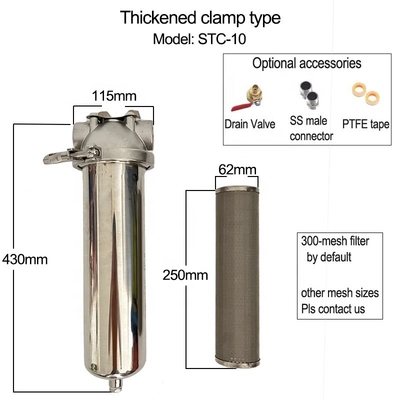 1 " BSP-Schnittstelle Filter für Rohrleitungen aus Edelstahl für spezifische Filtration Anpassbares Design NPT/BSPT/BSP Thread Standard