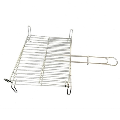 25*30 Galvanisiertes Rechteckgrillgrill Grillnetz Grilldrahtnetz mit Griff