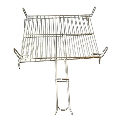 25*30 Galvanisiertes Rechteckgrillgrill Grillnetz Grilldrahtnetz mit Griff