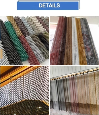 Schneidedienst Stylische Aluminium-Metallnetzvorhänge für moderne Innenräume 1,27 kg/m2