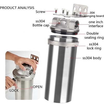 Pollierter 10&quot; Edelstahlvorfilter für Fließstahlreinigungssystem