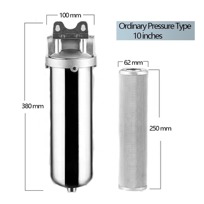 Modularer Vorfilter aus Edelstahl mit Durchfluss 10" Filterpatrone Länge für SS304/SS316 und gewöhnliche Druckart