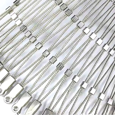 304 Edelstahldraht Seil Sicherheitsnetz Ideal für Kletterpflanzen Maschen Größe 20mm bis 200mm Langlebig Ferrule Stil Gewebe