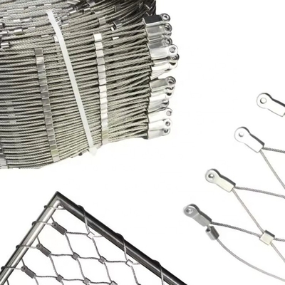 304 Edelstahldraht Seil Sicherheitsnetz Ideal für Kletterpflanzen Maschen Größe 20mm bis 200mm Langlebig Ferrule Stil Gewebe