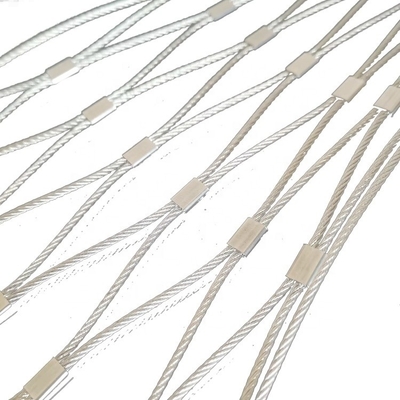 304 Edelstahldraht Seil Sicherheitsnetz Ideal für Kletterpflanzen Maschen Größe 20mm bis 200mm Langlebig Ferrule Stil Gewebe