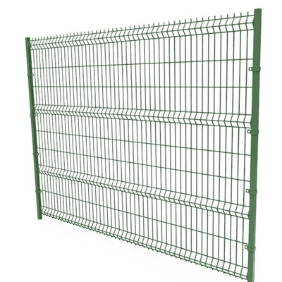 Zäune mit PVC-Bedeckung 3D-Gekrümmte Schweißdrahtnetze Zäune für Garten direkt grünes Metall Eisen Gartenzaun Sicherheitszaun