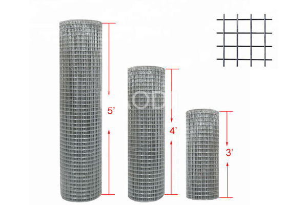 Fachmann geschweißte Baustahlgewebe-Zink beschichtete Schicht-Rollenhöhe 3' 4' oder 5'